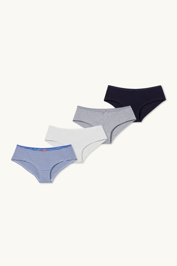 Dames - Set van 4 - hipster - blauw