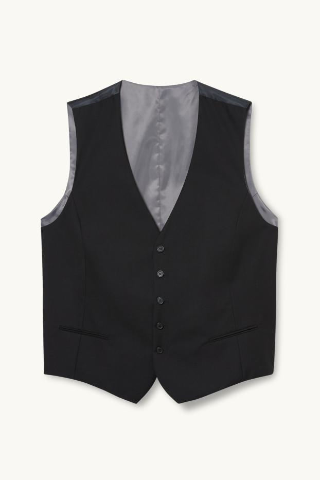Herren - Baukasten-Weste - Regular Fit - schwarz
