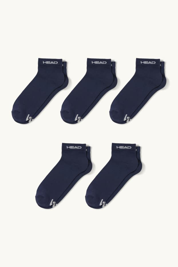 Heren - HEAD - set van 5 paar - sneakersokken - donkerblauw