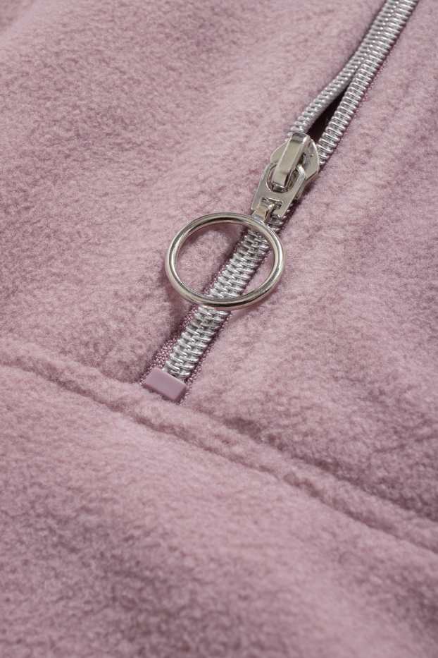 Damen - Basic-Fleece-Pullover - hellviolett