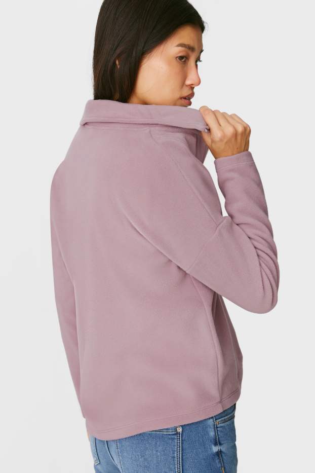 Damen - Basic-Fleece-Pullover - hellviolett
