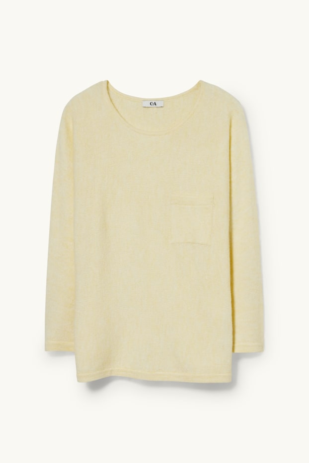 Damen - Pullover - hellgelb