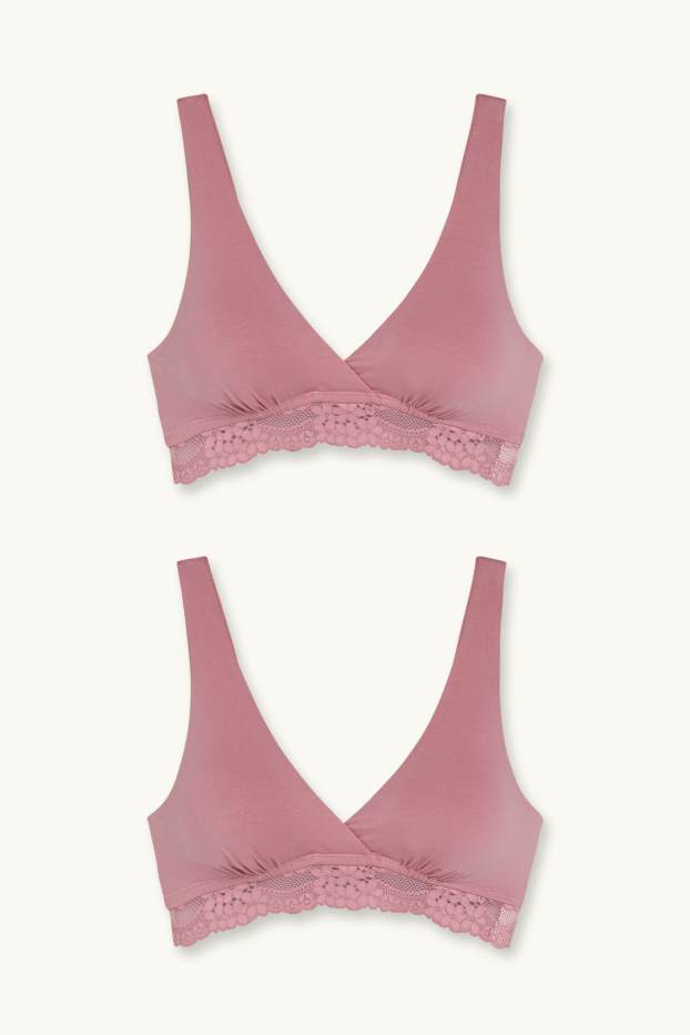 Women - Multipack of 2 - nursing bra - padded - pink
