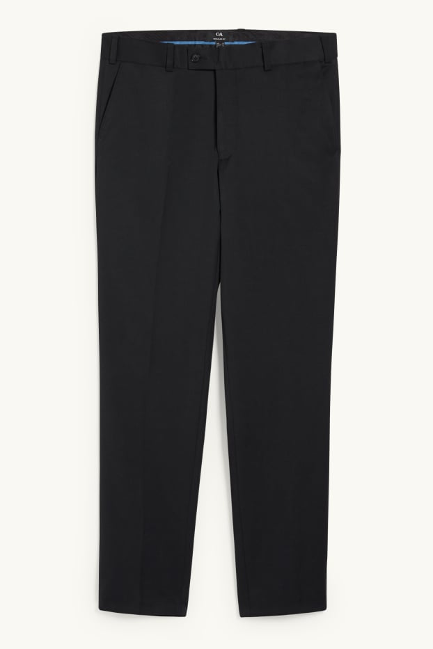 Hommes - Pantalon de costume - coupe droite - LYCRA® - noir