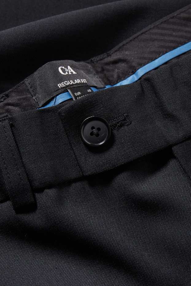 Hommes - Pantalon de costume - coupe droite - LYCRA® - noir