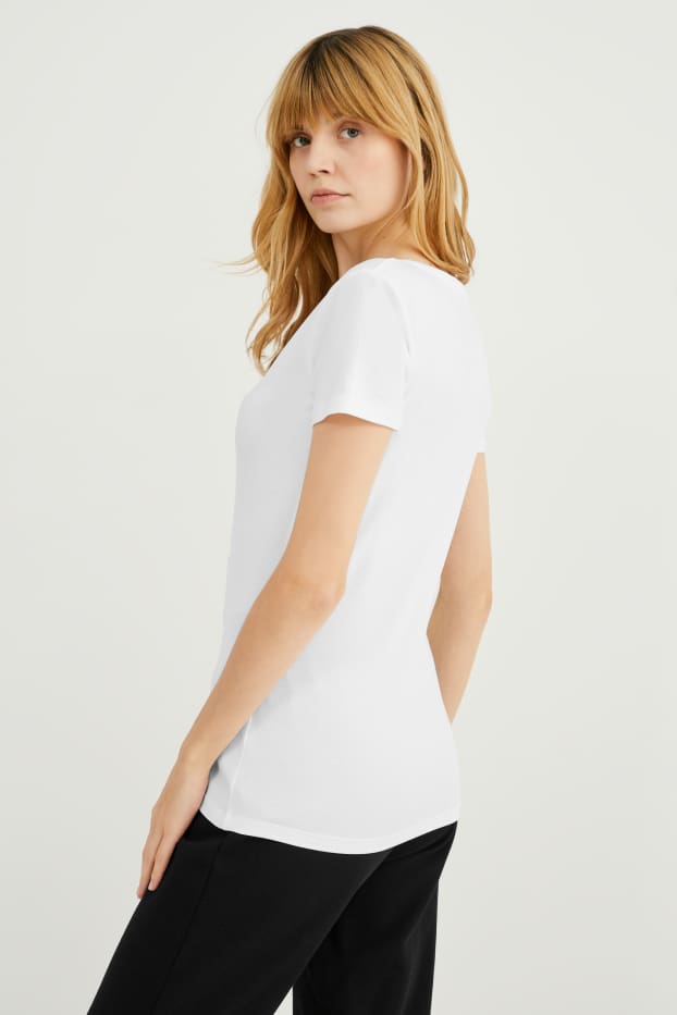 Femei - Multipack 2 buc. - tricou Basic - alb