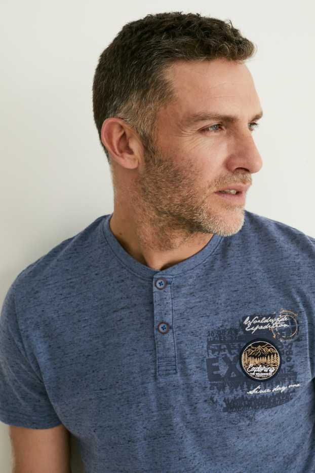 Heren - T-shirt - blauw