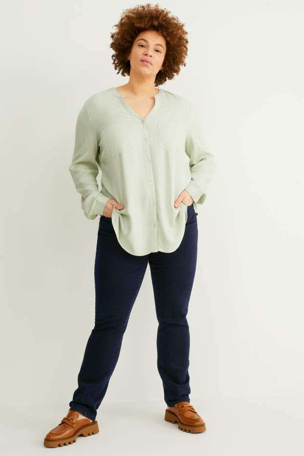 Femmes - Slim jean - mid waist - jean bleu