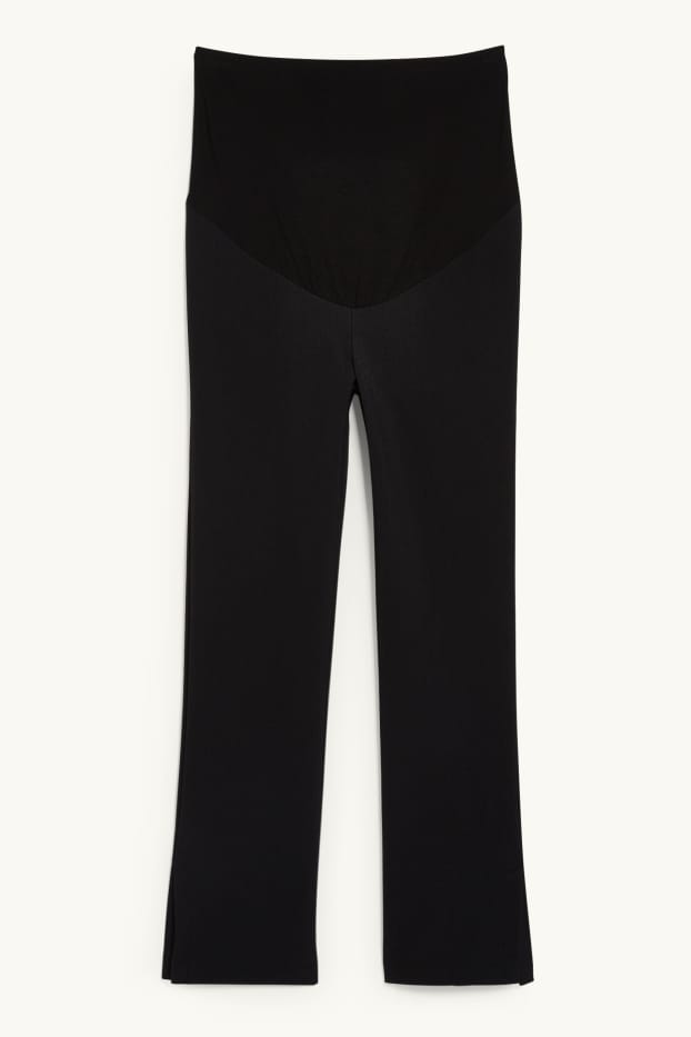Femmes - Pantalon de grossesse en jersey - flared - noir
