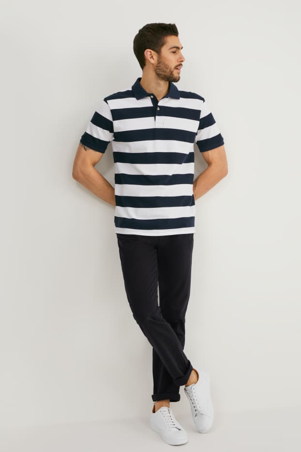 Hommes - Pantalon - regular fit - bleu foncé