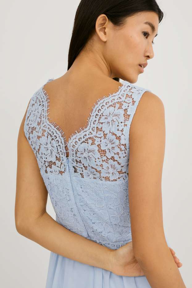 Damen - Fit & Flare Kleid - festlich - hellblau