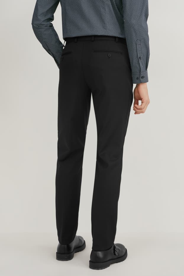 Hommes - Pantalon de costume - coupe droite - LYCRA® - noir