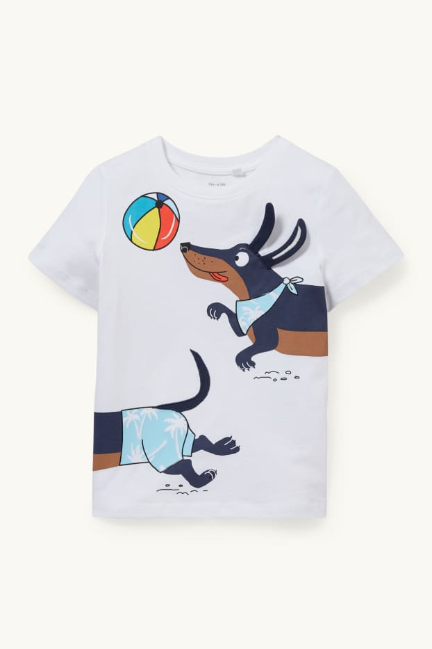 Kinder Jungen - Kurzarmshirt - weiß