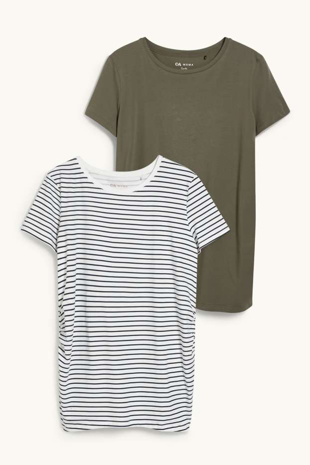 Femei - Multipack 2 buc. - tricou gravide - verde închis