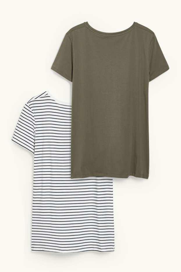 Femei - Multipack 2 buc. - tricou gravide - verde închis