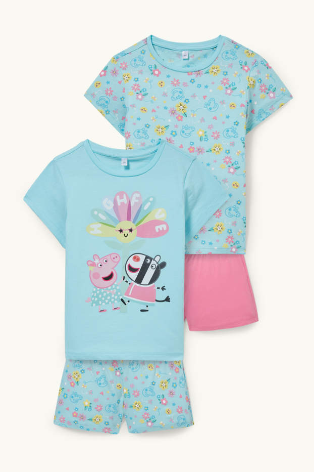 Children Girls - Multipack of 2 - Peppa Pig - short pyjamas - 4 piece - mint green