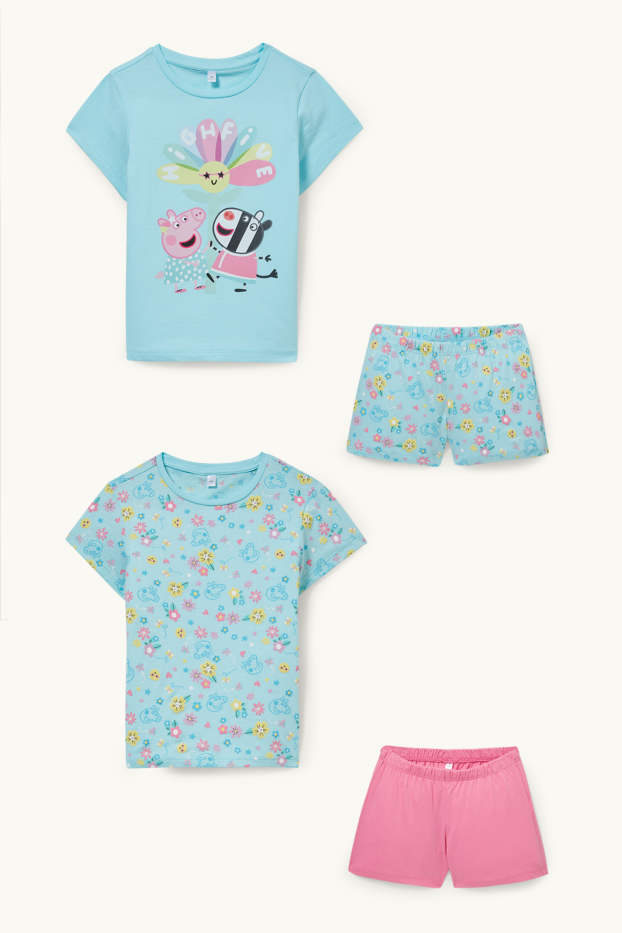 Children Girls - Multipack of 2 - Peppa Pig - short pyjamas - 4 piece - mint green