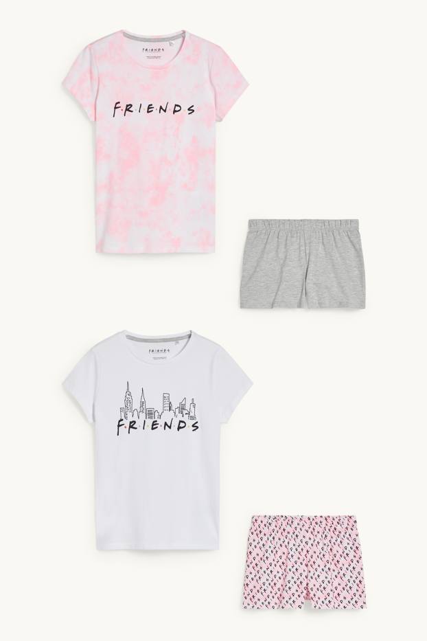 Children Girls - Multipack of 2 - Friends - short pyjamas - 4 piece - rose