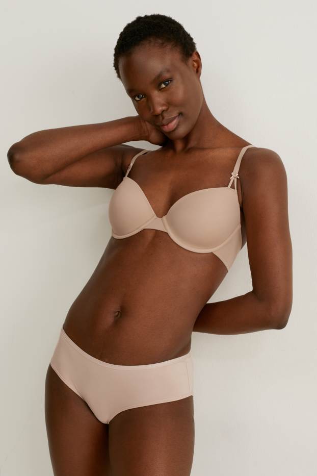 Femei - Multipack 2 buc. - sutien cu armătură - DEMI - vătuit - alb / bej