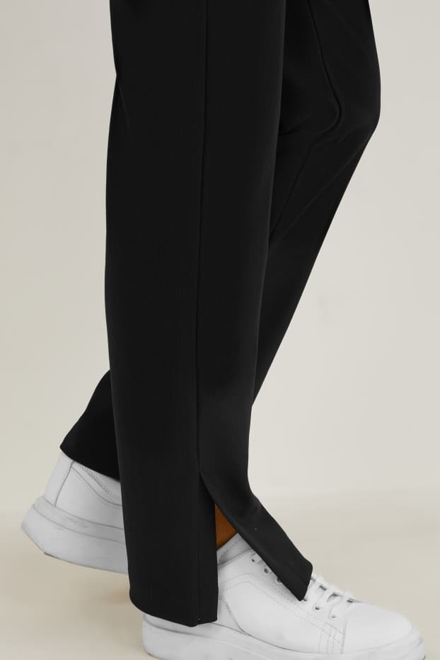 Femmes - Pantalon de grossesse en jersey - flared - noir
