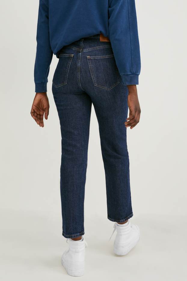 Women - Premium Denim by C&A - straight jeans - high waist - blue denim