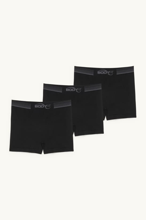 Herren - Multipack 3er - Trunks - seamless - LYCRA® - schwarz