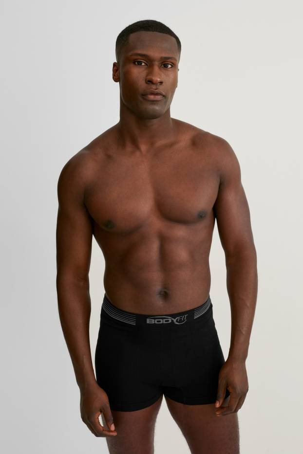 Herren - Multipack 3er - Trunks - seamless - LYCRA® - schwarz