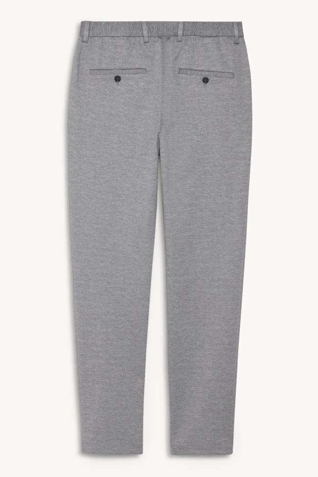 Herren - Anzughose - Slim Fit - Flex - LYCRA® - grau-melange