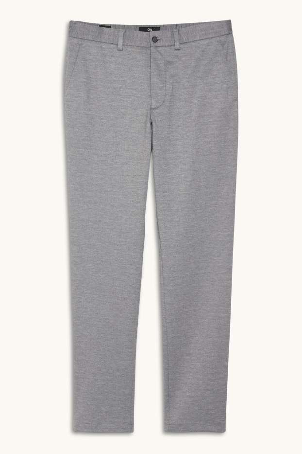 Herren - Anzughose - Slim Fit - Flex - LYCRA® - grau-melange