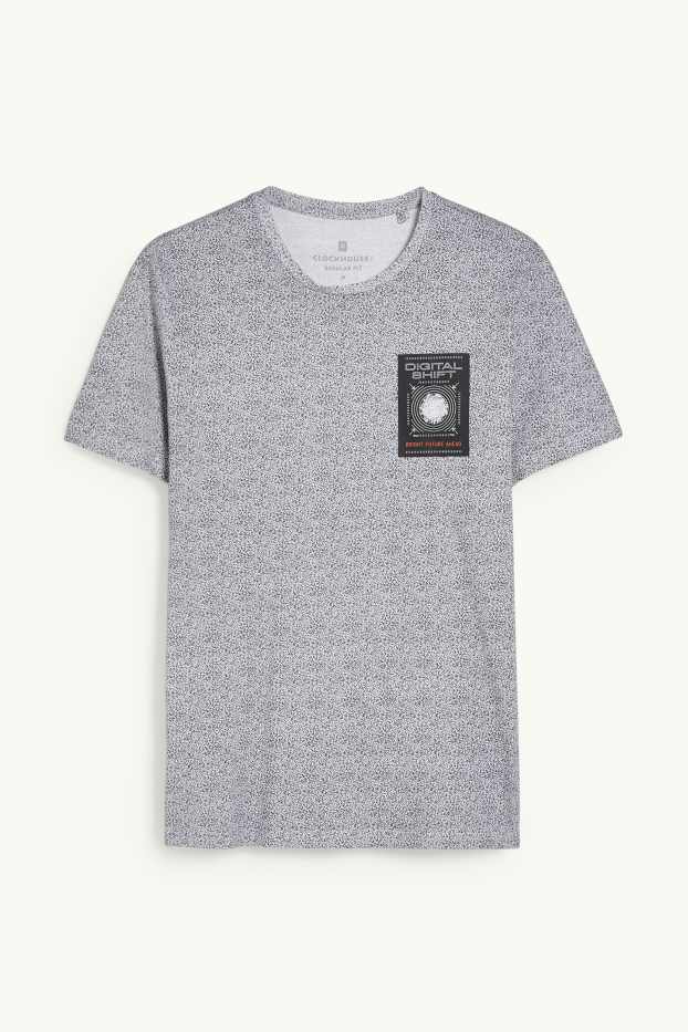 Herren - T-Shirt - weiss / schwarz