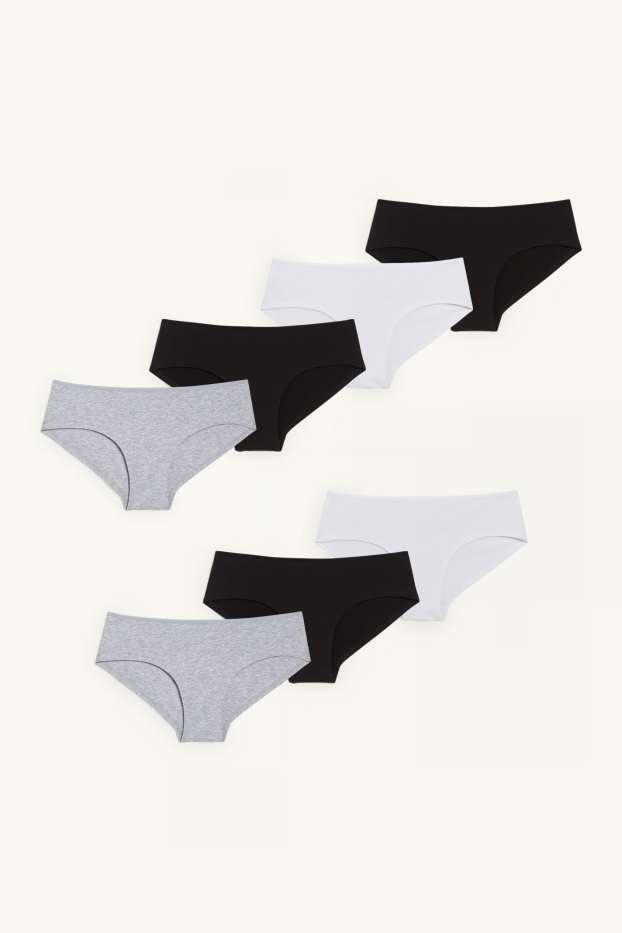 Dames - Set van 7 - hipster - wit