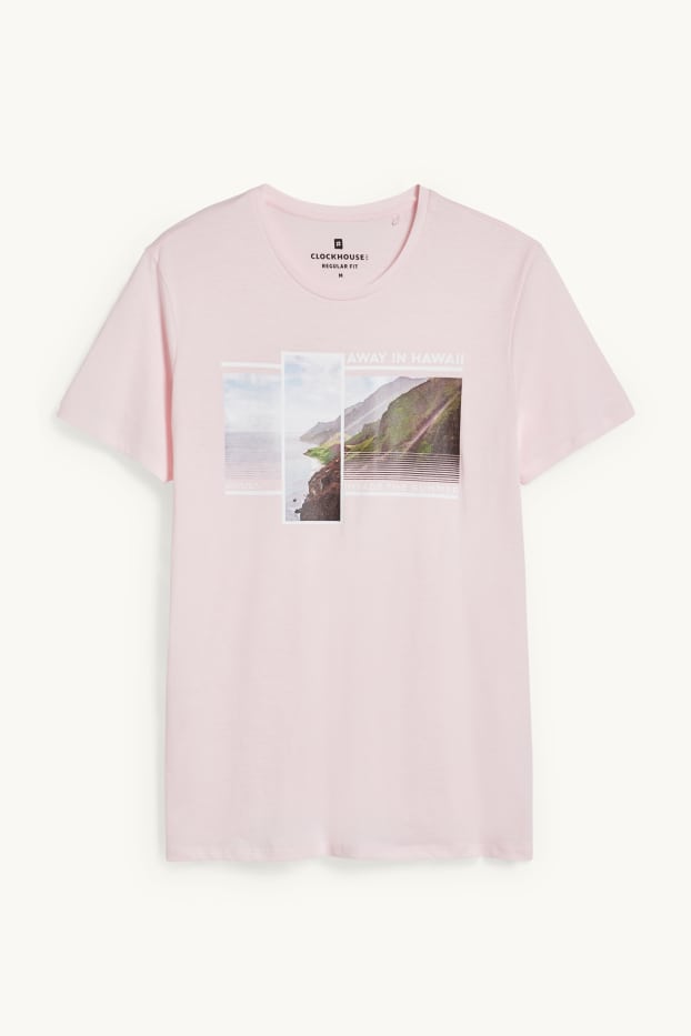 Mężczyźni - CLOCKHOUSE - T-shirt - jasnoróżowy