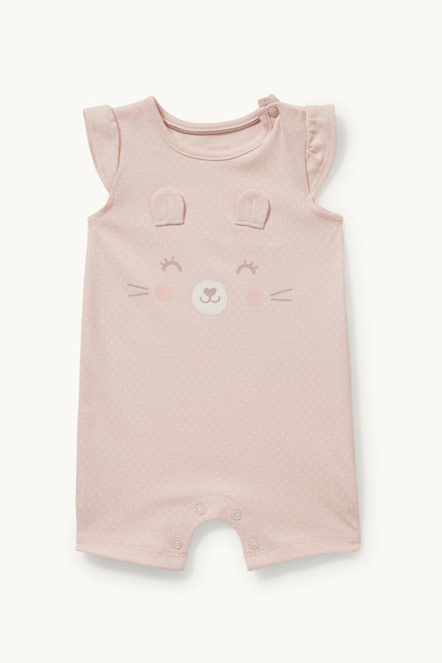 Baby Girls - Baby sleepsuit  - polka dot - rose
