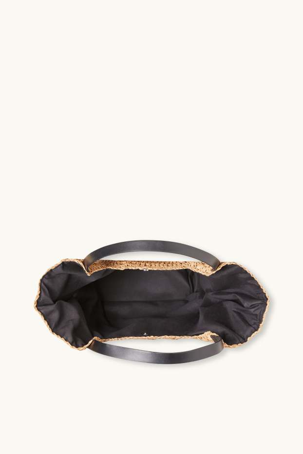 Women - Straw shopper - light brown