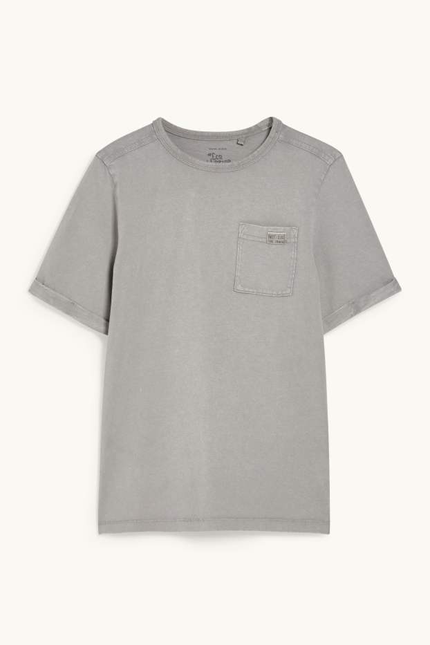 Copii - Băieți - Tricou cu mânecă scurtă - genderneutral - denim-gri deschis