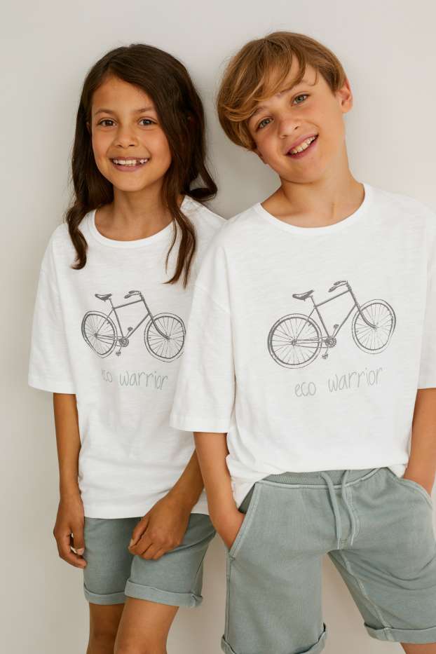 Children Boys - Short sleeve T-shirt - genderneutral - white