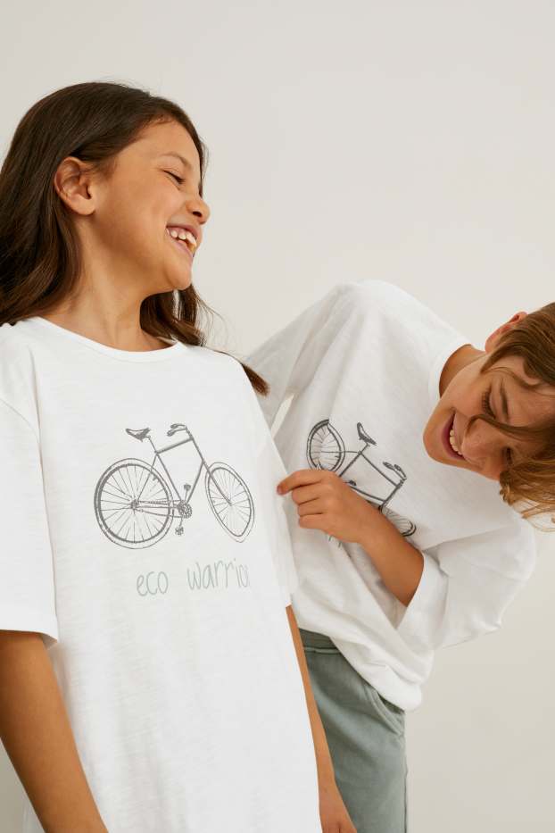 Children Boys - Short sleeve T-shirt - genderneutral - white