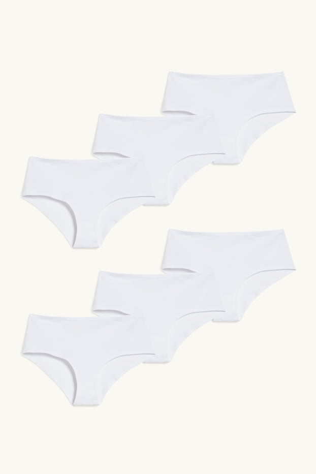 Damen - Multipack 6er - Hipster - LYCRA® - weiß