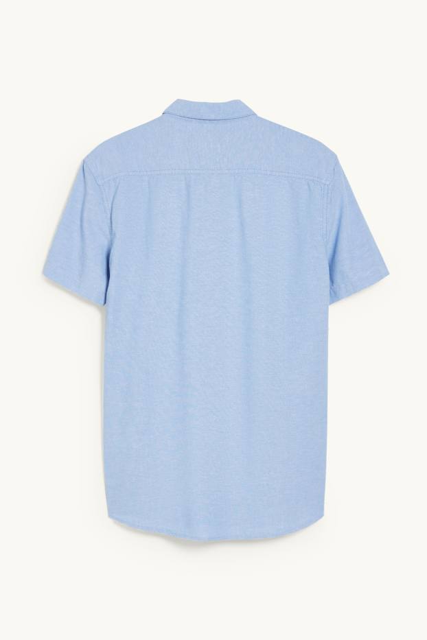 Heren - CLOCKHOUSE - overhemd - regular fit - button down - lichtblauw