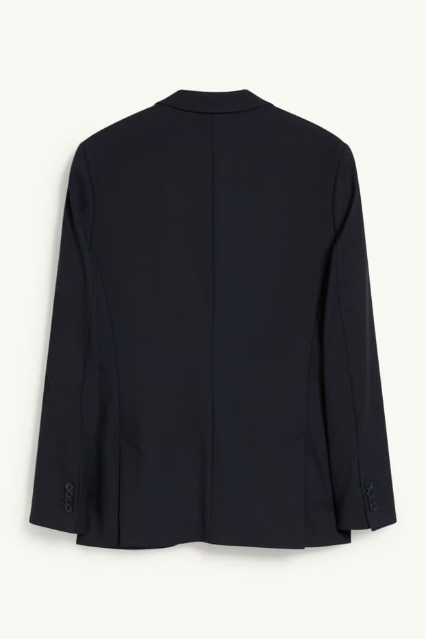 Hommes - Veste de costume - body fit - matière extensible - LYCRA® - bleu foncé
