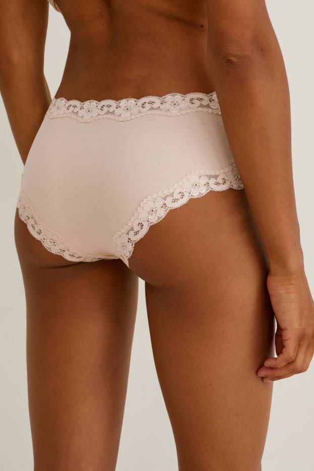 Dames - Set van 3 - hipster - wit