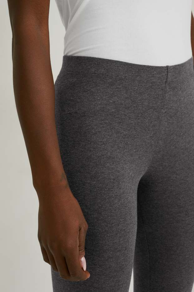 Dames - Set van 2 - legging - LYCRA® - grijs-mix