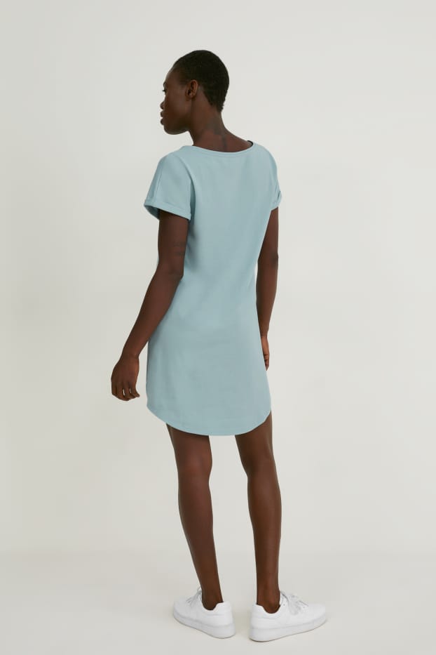 Mujer - Vestido estilo camiseta - verde menta