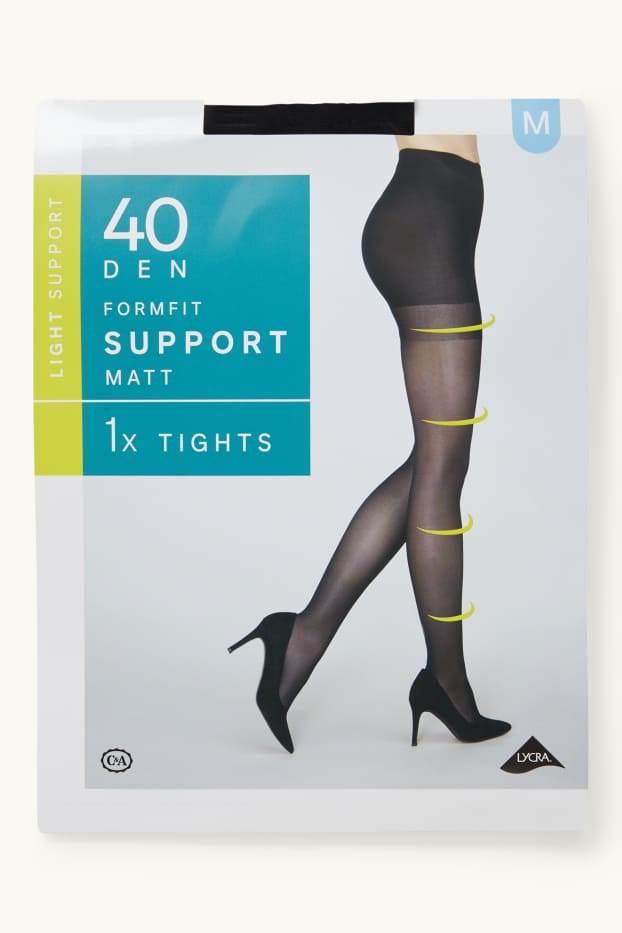 Damen - Feinstrumpfhose - 40 DEN - schwarz