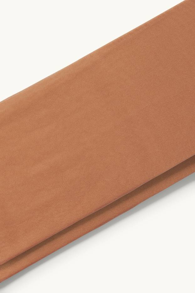 Dona - Paquet de 2 - mitjons fins de canya alta - vora còmoda - 40 DEN - beix