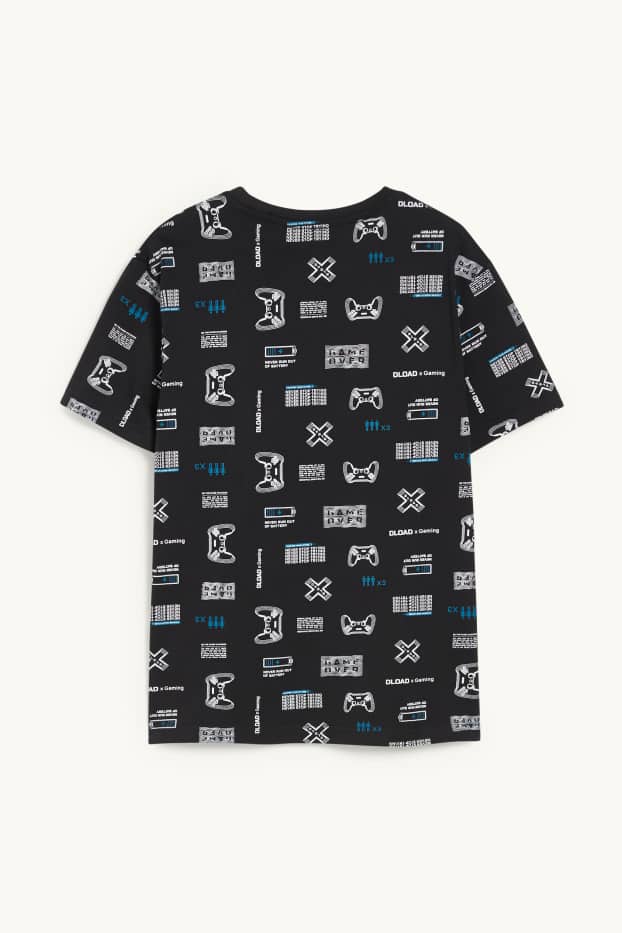 Kinder Jungen - Kurzarmshirt - schwarz