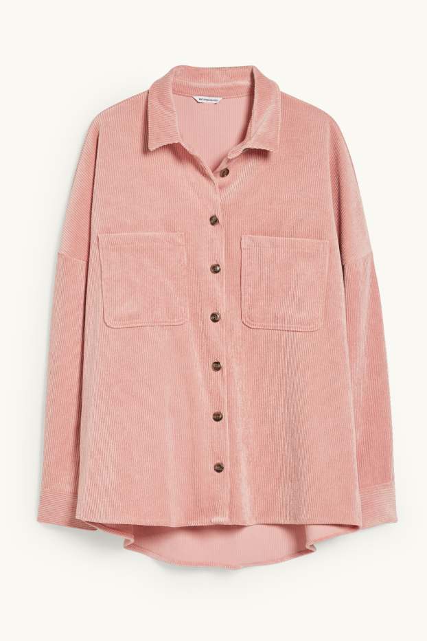 Femmes - CLOCKHOUSE - chemisier en velours - rose