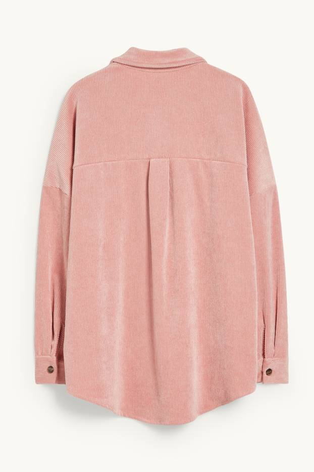 Femmes - CLOCKHOUSE - chemisier en velours - rose