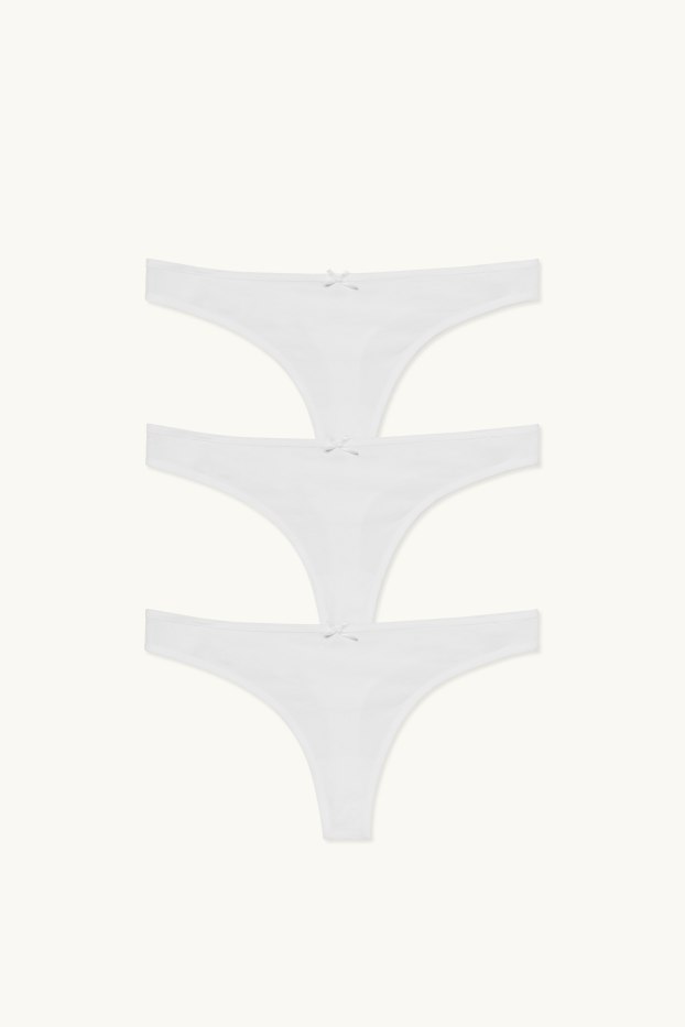 Damen - Multipack 3er - String - weiß