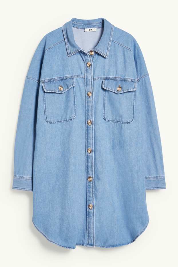 Femei - Bluză din denim - denim-albastru deschis